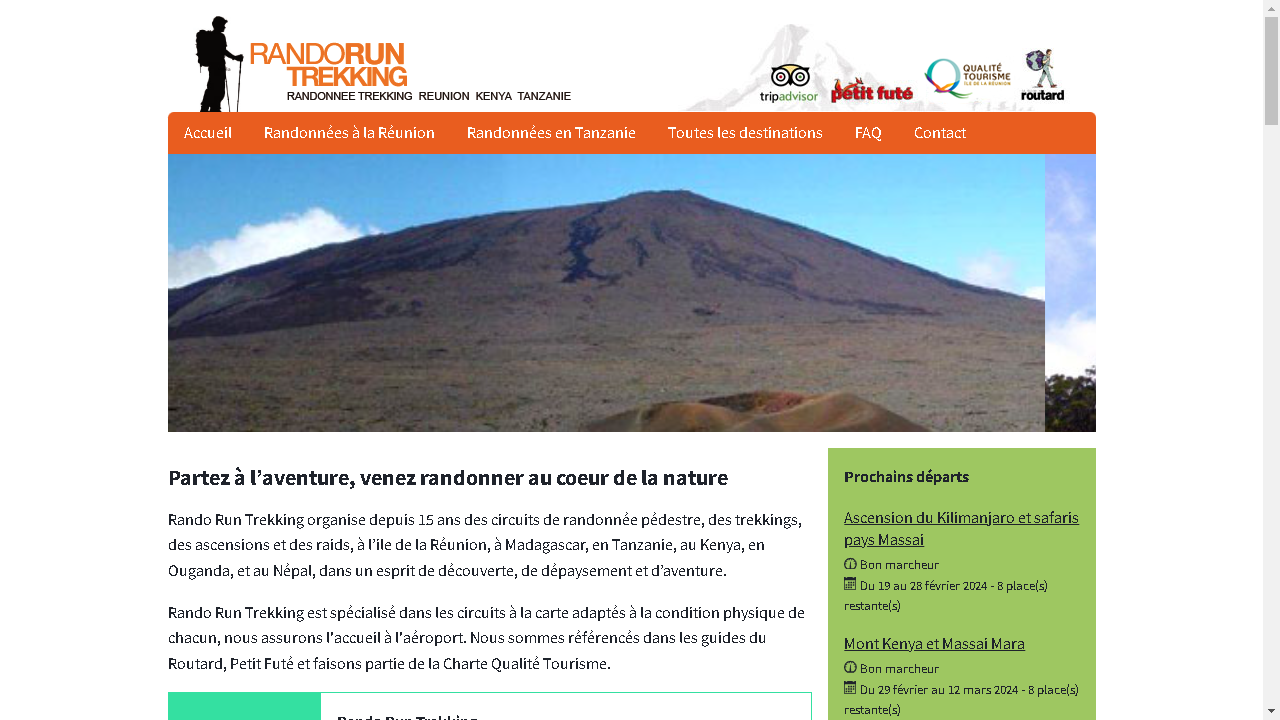 Capture d'écran de http://www.randorun-trekking.com/